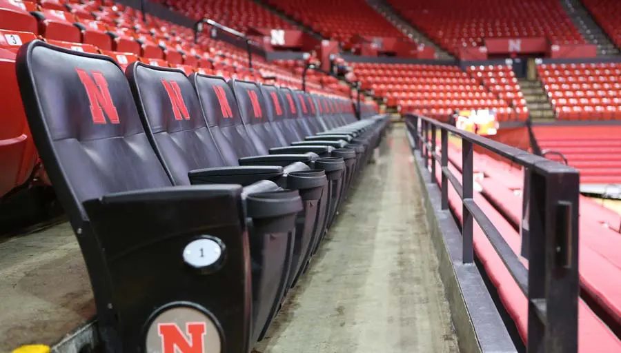 empty chairs in the arena