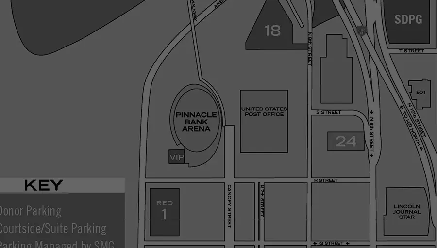 Women's Basketball parking map