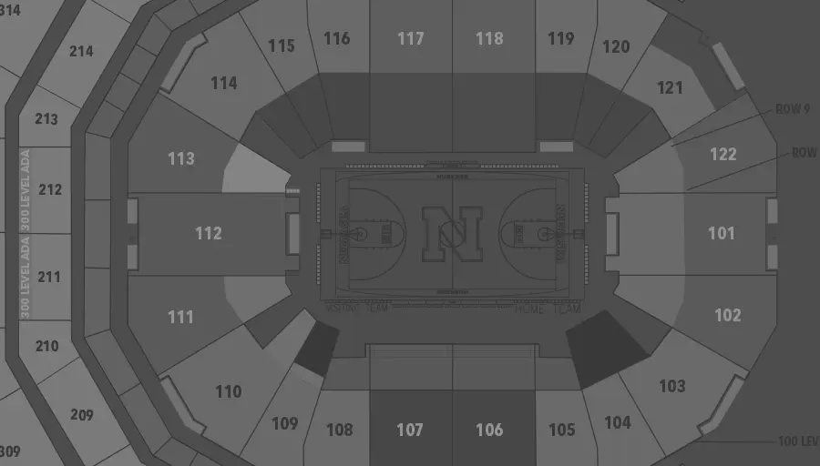 Basketball seating map