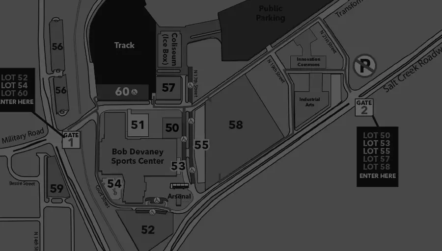 Volleyball parking map