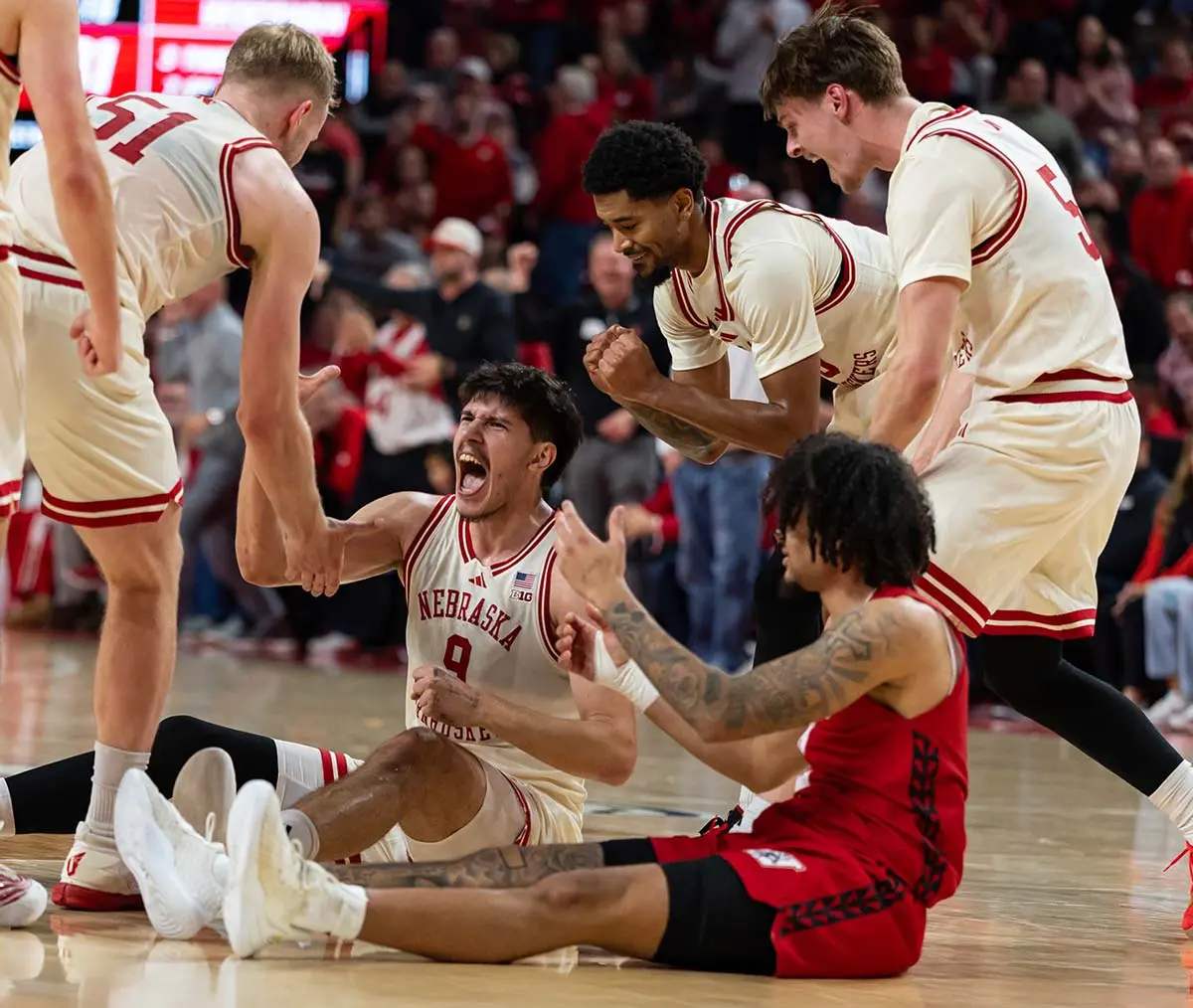 volleyball team on the court