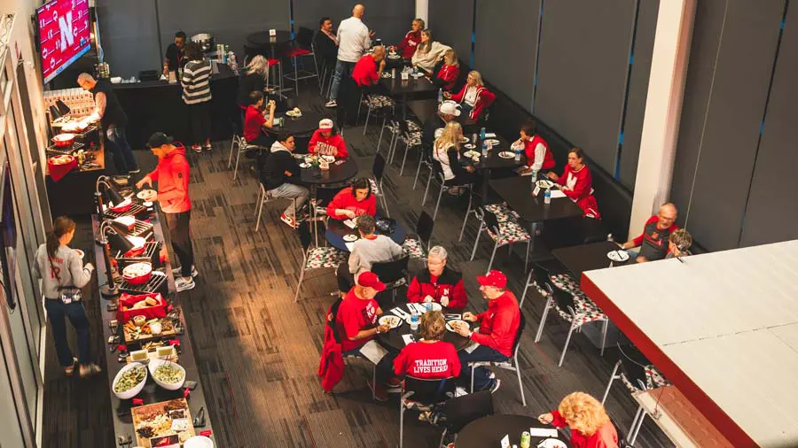 A row of empty stadium seats