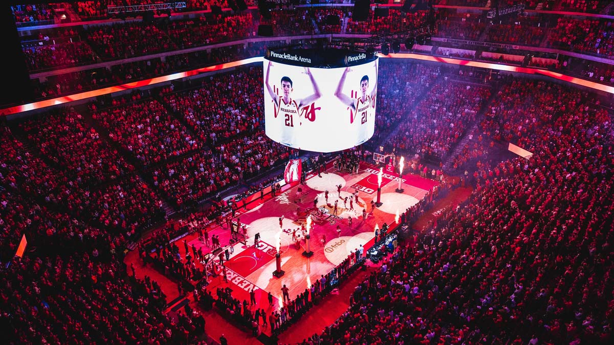 Basketball Arena celebrating