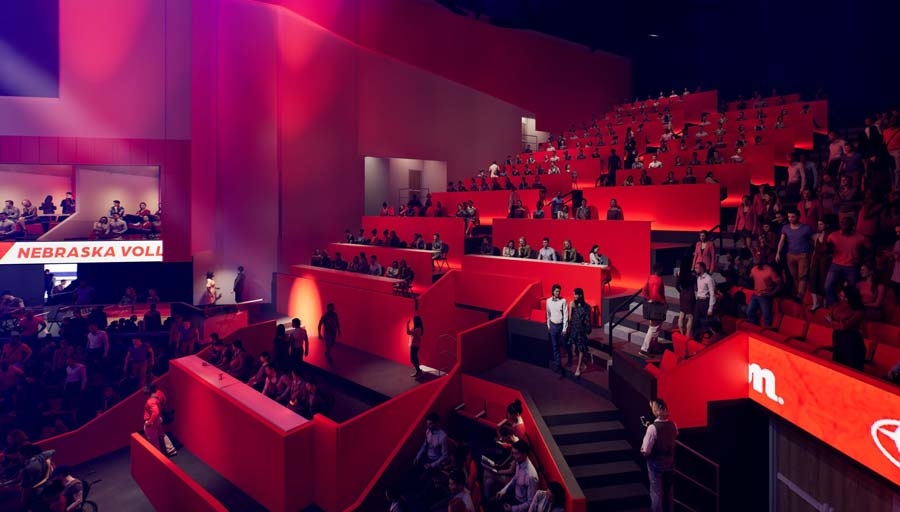 empty chairs in the arena