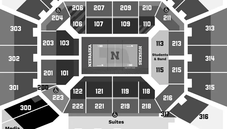 Volleyball seating map